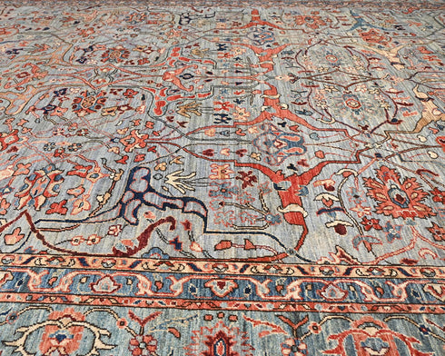 9x12 Gray Aryana Afghan Hand Knotted Veg Dye Wool Area Rug